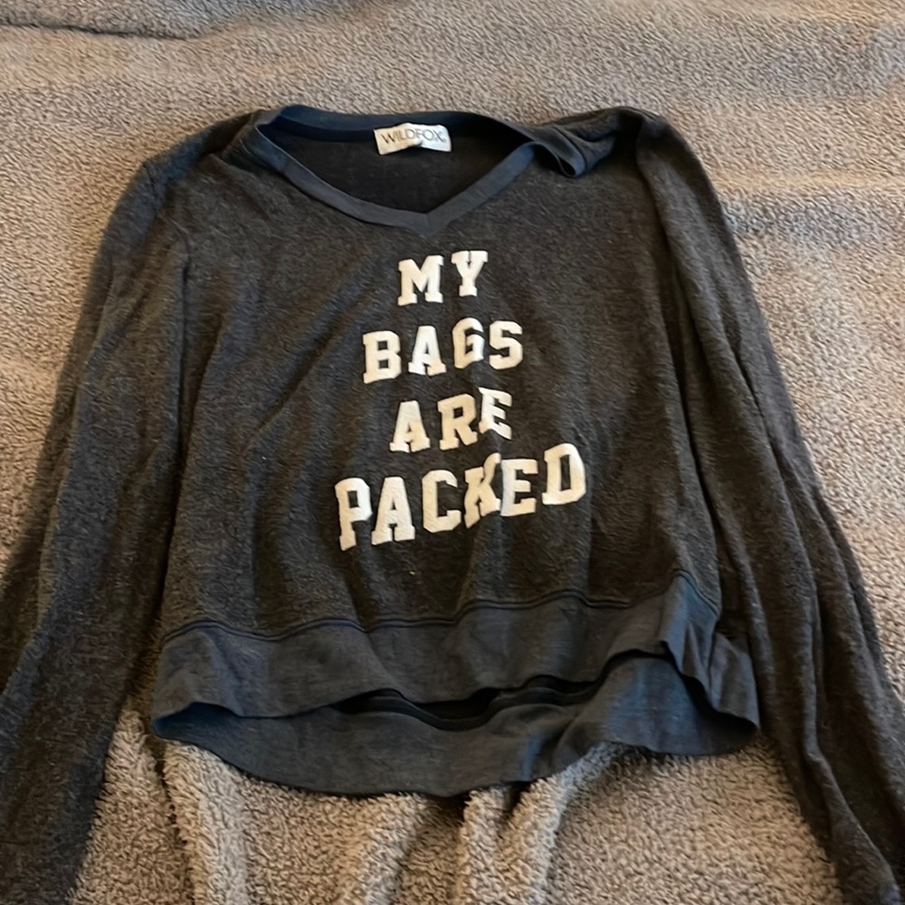 Wildfox Black Sweatshirt with White Text